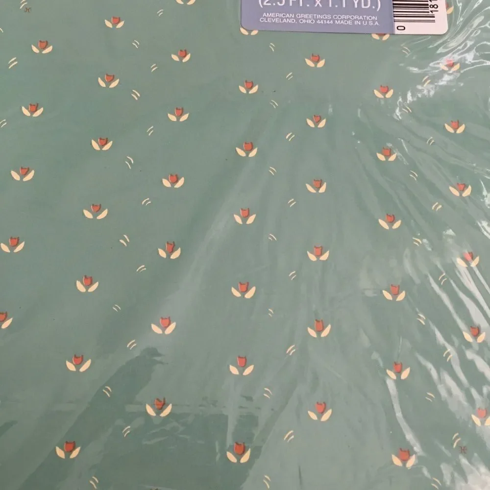 Vintage Forget Me Not American Greetings All Occasion Giant Sheet Gift Wrap